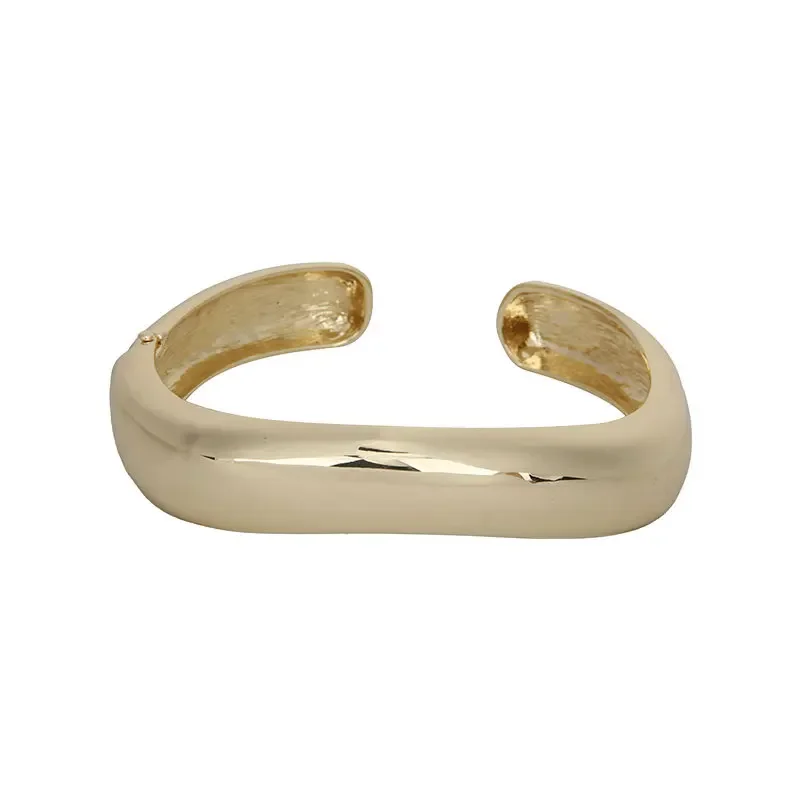 Минималистичное металлическое гладкое Широкое Ожерелье роскошное нишевое