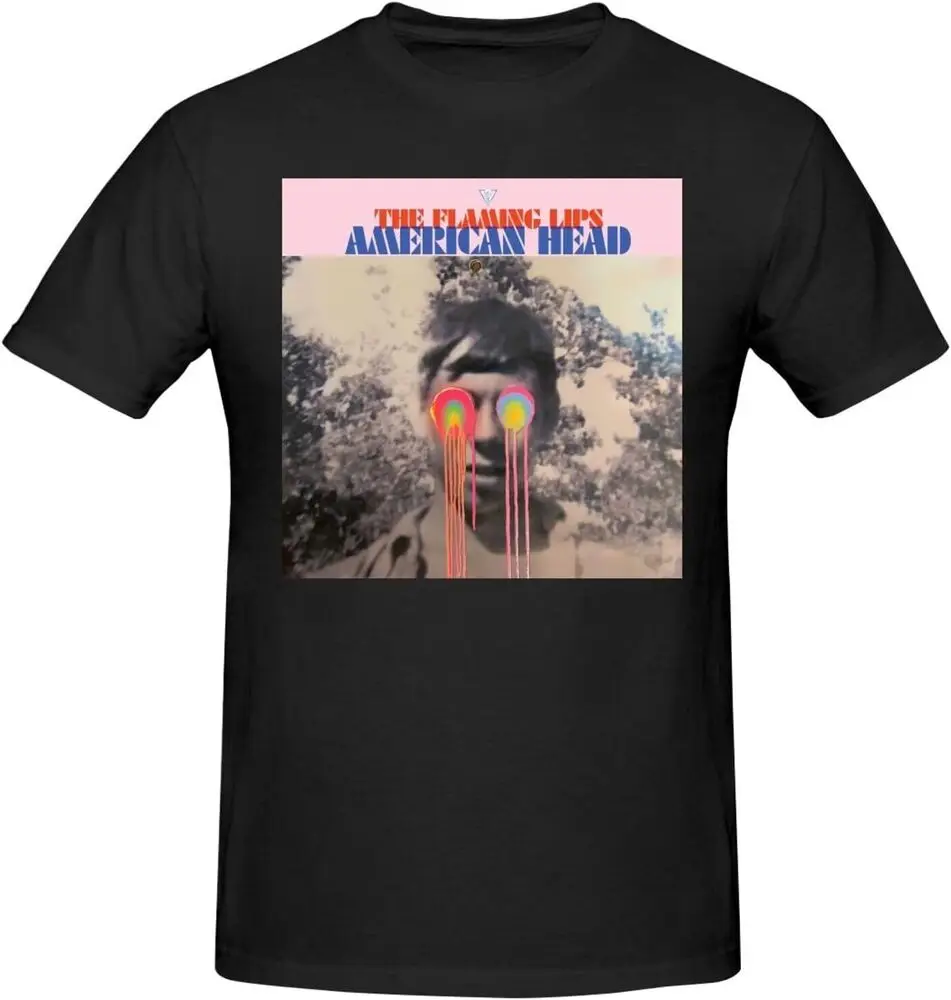 Мужская футболка с принтом губы пламени короткий топ круглым вырезом трендовая