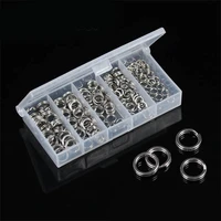 stainless steel split o ring lure bait connecting ring fishing gear accessories fish feeding ring o ring fishing tackle
