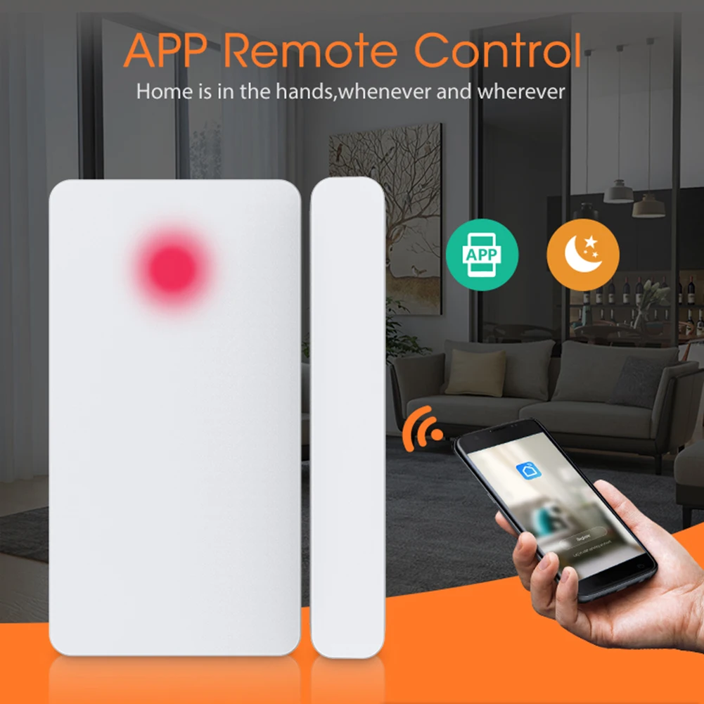 

Магнитный детектор сигнализации Tuya ZigBee, на батарейках, 2,4 ГГц, Wi-Fi