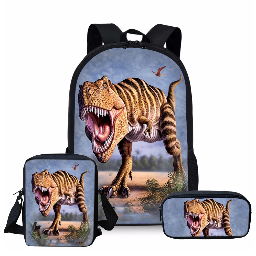 Jurassic Dinosaur Print School Bags for Boys Kids Primary School Backpack Student Cartoon Book Bags Children Schoolbag Mochila