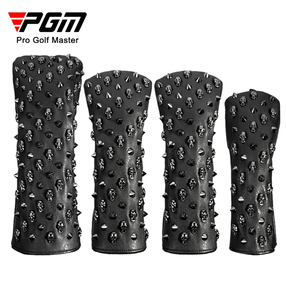 

PGM Golf Club Head Covers Suitable for Woods and Putters Black and White Waterproof PU Material Protective Cover GT035