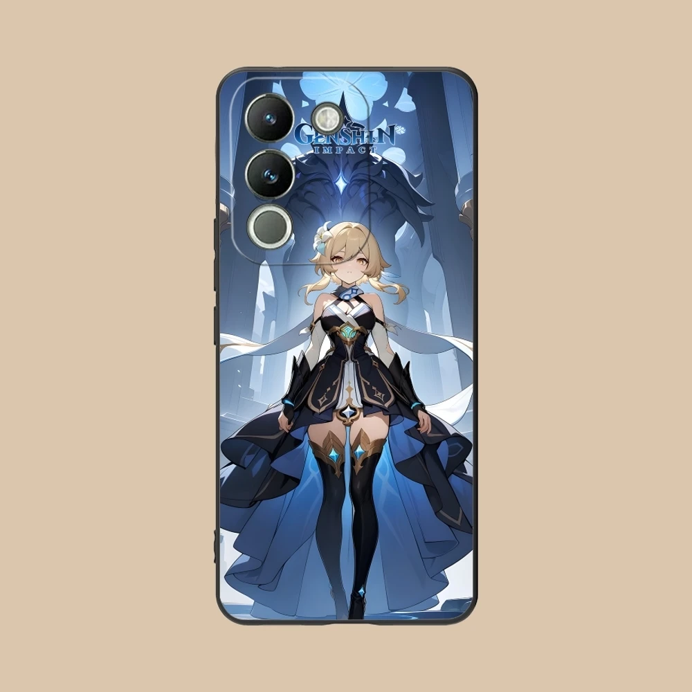 Genshin Impact Lumine Smart Cell Phone Case for VIVO Y95 Y93 Y31 Y20 V19 V17 V15 Pro X60 NEX Black Soft Cover Shell