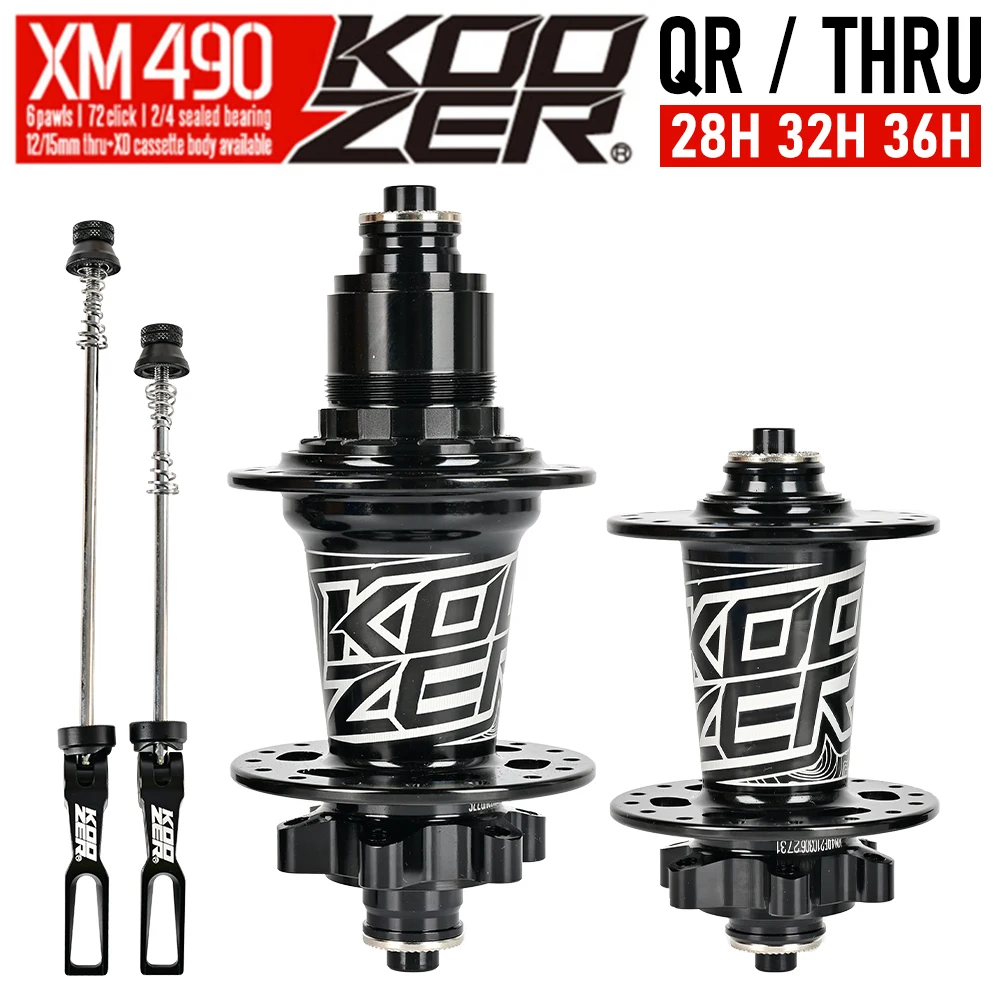 

Koozer XM490 bicycle Hub XX1 XD Cassette Body Hubs Sealed 4 Bearing Mountain Bike Rear Hub 10*135mm QR 12*142mm 28 32 36Holes