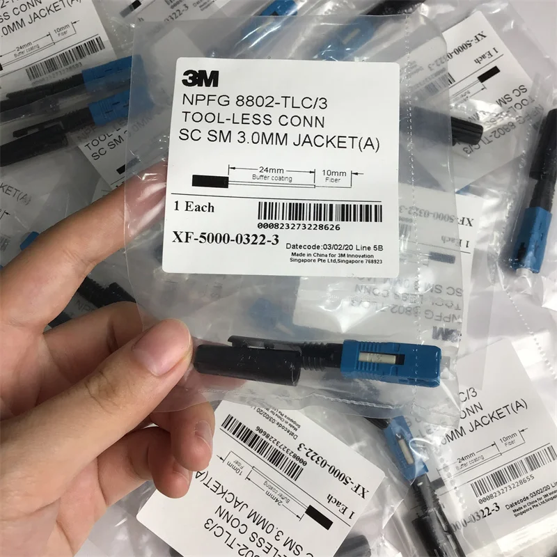 

Good Quality 3M SC/UPC Pre-embedded optic fiber quick connector SC SM NPFG 8802-TLC/3 Fast Connector