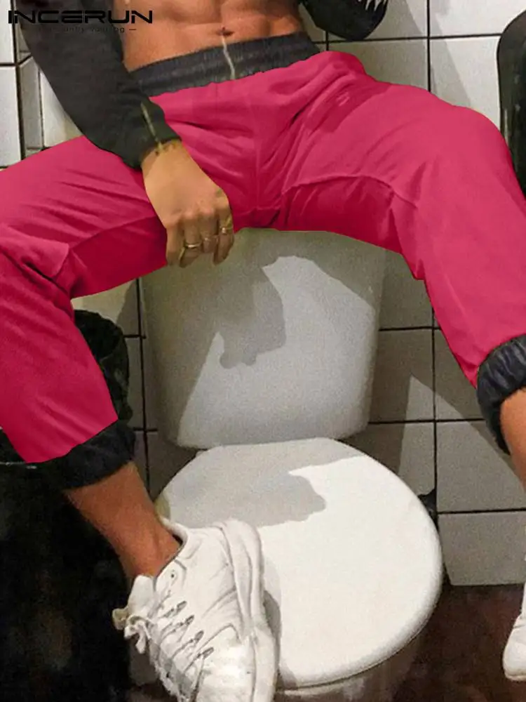 

INCERUN 2022 красивые хорошо облегающие новые мужские брюки удобные мешковатые длинные брюки для отдыха стильные мужские брюки с высокой талией