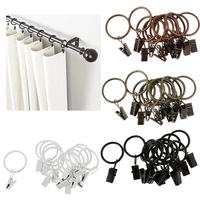 10pcs curtain ring hook with clips vintage rustproof metal drapery window curtain clip buckle curtain decorative accessories