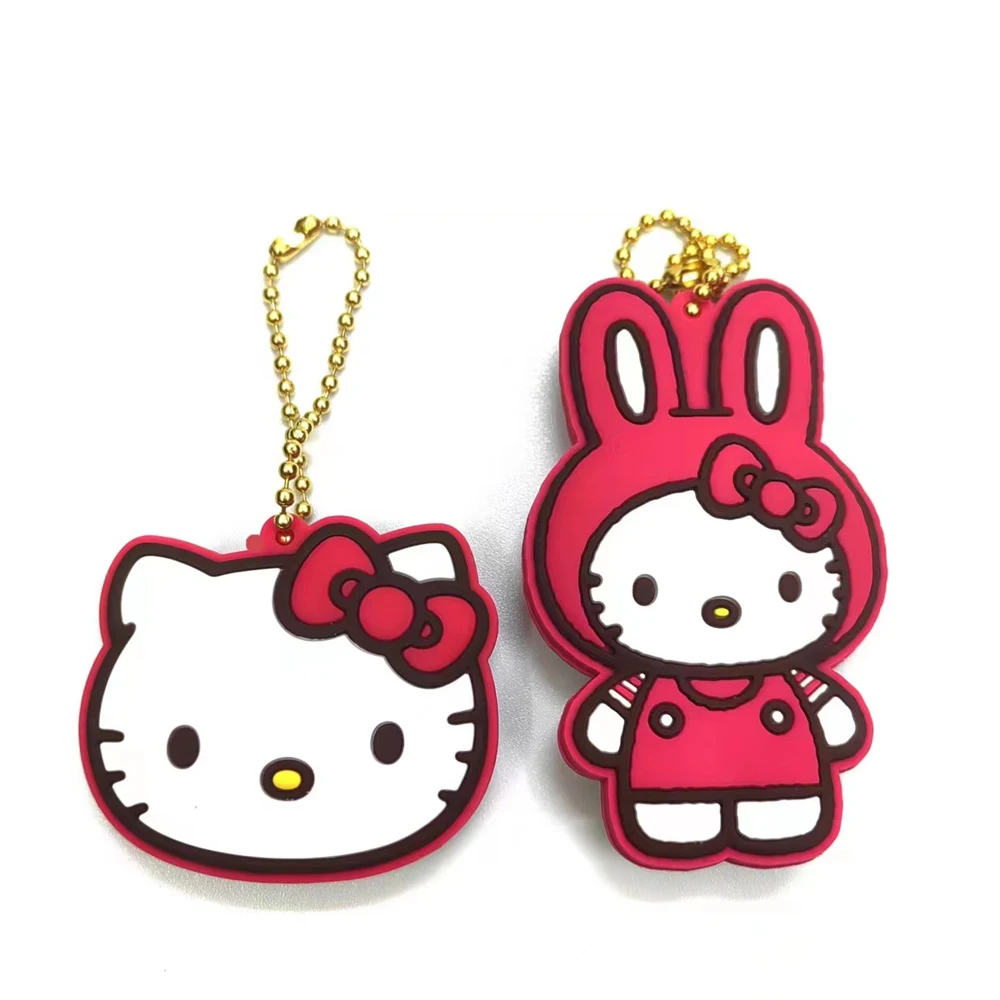 

Sanrioo x Attack on Titan Anime Rubber Keychain and Bag Charm Gaming Keychain Toys hello kittty