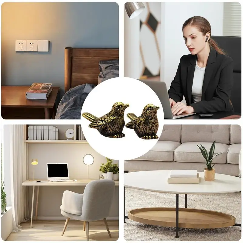 2 шт. латунные миниатюрные фигурки в виде птиц