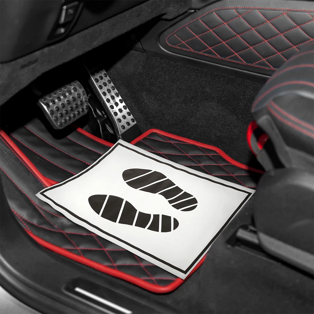 

25pcs Disposable Car Foot Mats Portable Paper Vehicle Foot Pads for Protection Disposable car anti-dirty floor mat