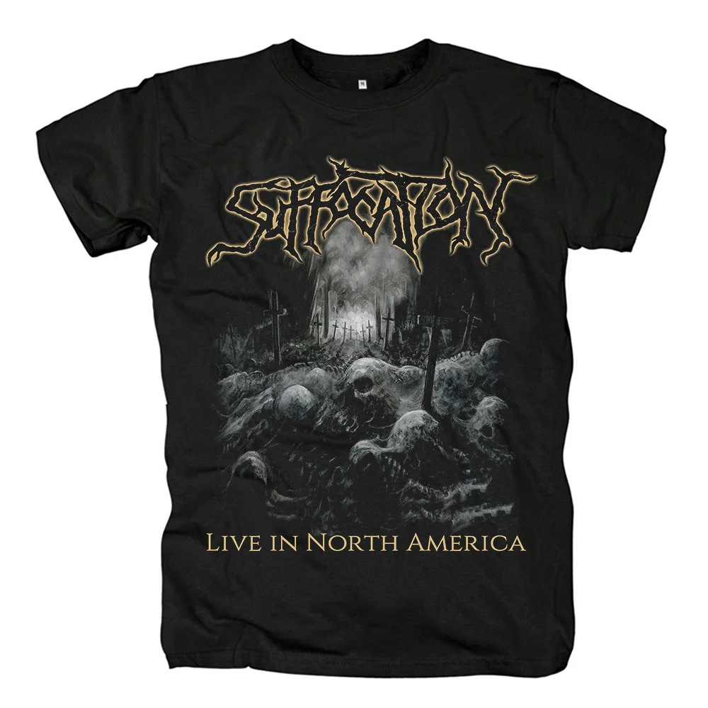 

Heavy Metal Mens T-shirt Black Tees SUFFOCATION Rock Band T-shirts Summer Fashion Hip Hop Tshirts Harajuku Styles Tops Tees