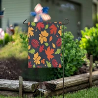 fall of the leaves burlap garden flag double sidedhouse yard flagsholiday seasonal outdoor decorative flag banner for outside