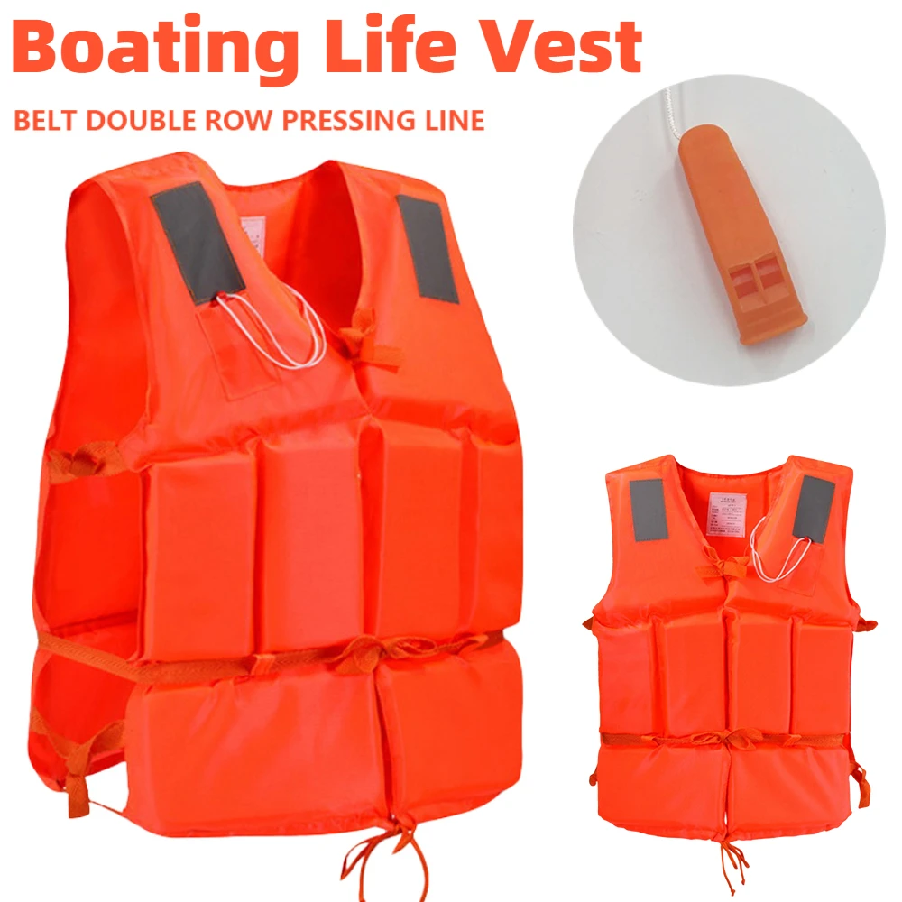 

Life Jacket for Adult Children Water Sport Buoyancy Jacket Life Vest with Whistle Swimming Boating Skiing Driving Vest Drifting