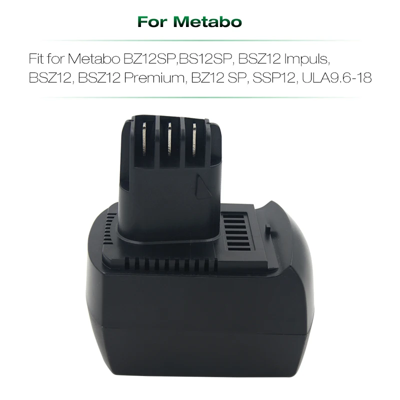 Никель-металлогидридный аккумулятор на 12 В для METABO 6. 02151 50 BZ12SP BS SP CS5460A BZ SSP ULA96 6800