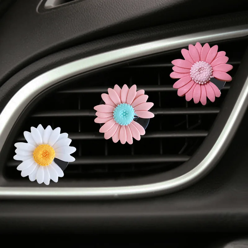 

Car Air Freshener Small Daisy Solid Car Perfume Sun Flower Air Outlet Clip Aromatherapy Auto Interior Decoration Accessories