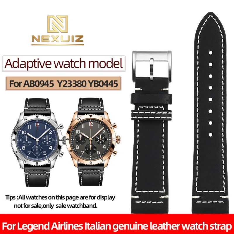 Высококачественный ремешок для часов из итальянской телячьей кожи Breitling AB0920 AB0945