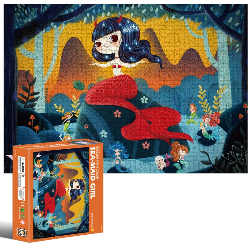 

Adult Puzzle 2000 Piece 70x100cm Sea Maid Girl Creative Decompression Interactive Toy Game Jigsaw Gift Factory Dropshipping