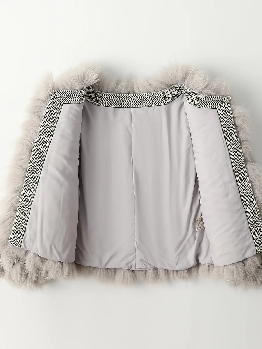 Fox Fur Coat Female 2022 New Fashion Casual Short Winter Fur Jacket Female Winter Warm Leather High Quality Fur Vest