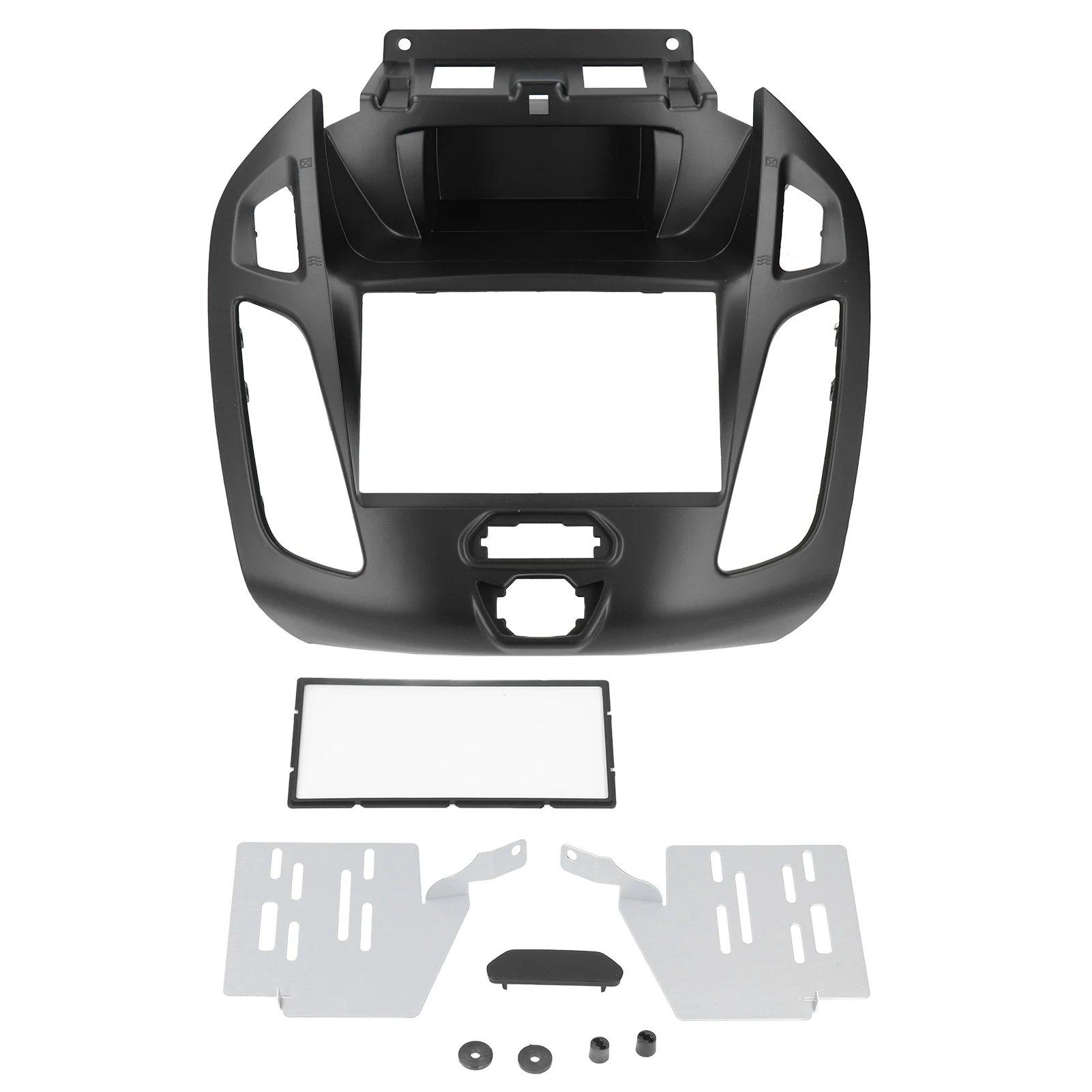 

2DIN Audio CD DVD Frame Dashboard Adaptor Decoration Replacement for Transit Tourneo Connect 2013‑2015Black