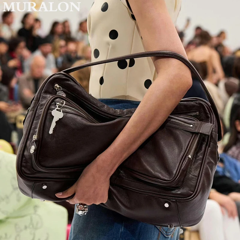 Повседневная универсальная сумка на молнии с несколькими карманами модная через