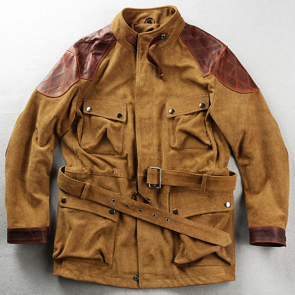 Тренчкот M65 мужской из воловьей кожи куртка натуральной одежда для охоты