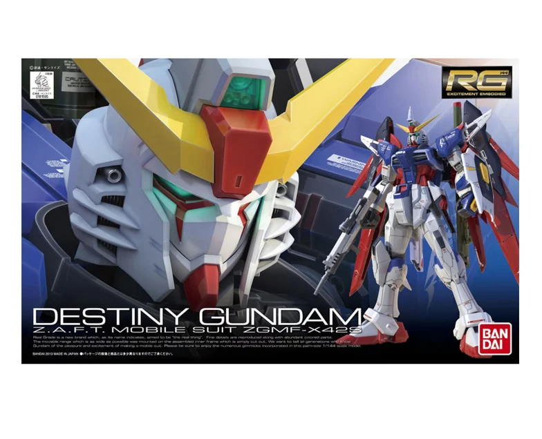 Фото Оригинальный сборный конструктор Bandai RG 144 Destiny Gundam Wings of Light Gundam SEED, модель меха, подарок для мальчиков №5
