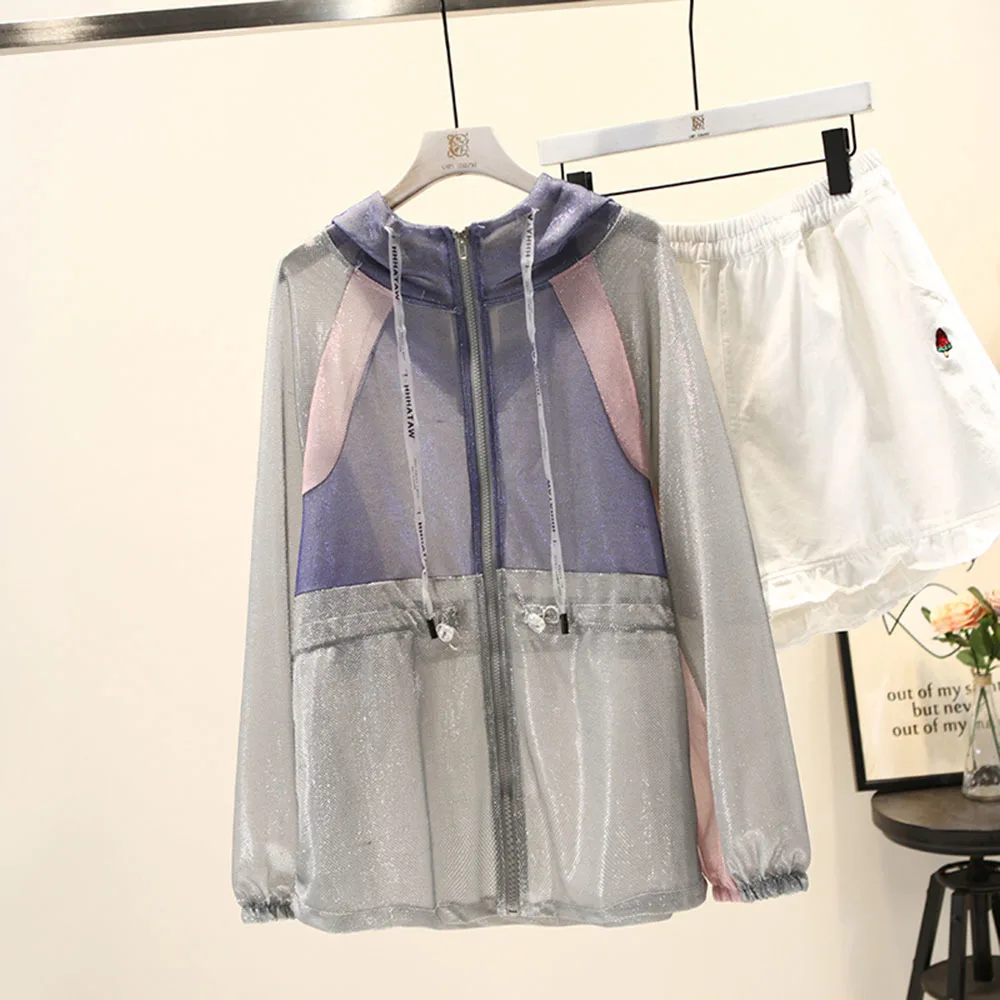 Спортивная повседневная прозрачная сетчатая тонкая куртка для женщин 2022 летнее