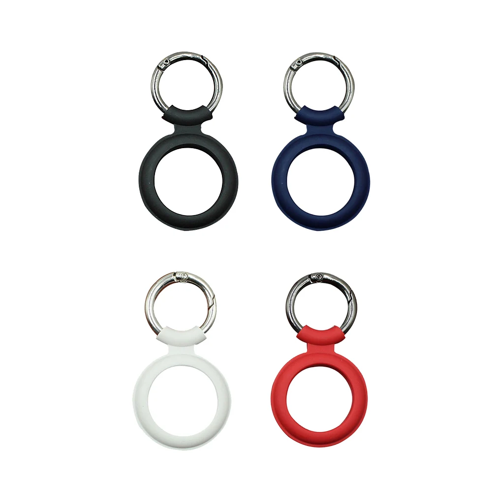 

Чехол для трекера, силиконовый чехол-локатор, портативный защитный чехол для брелока, сменный черный чехол для airtag