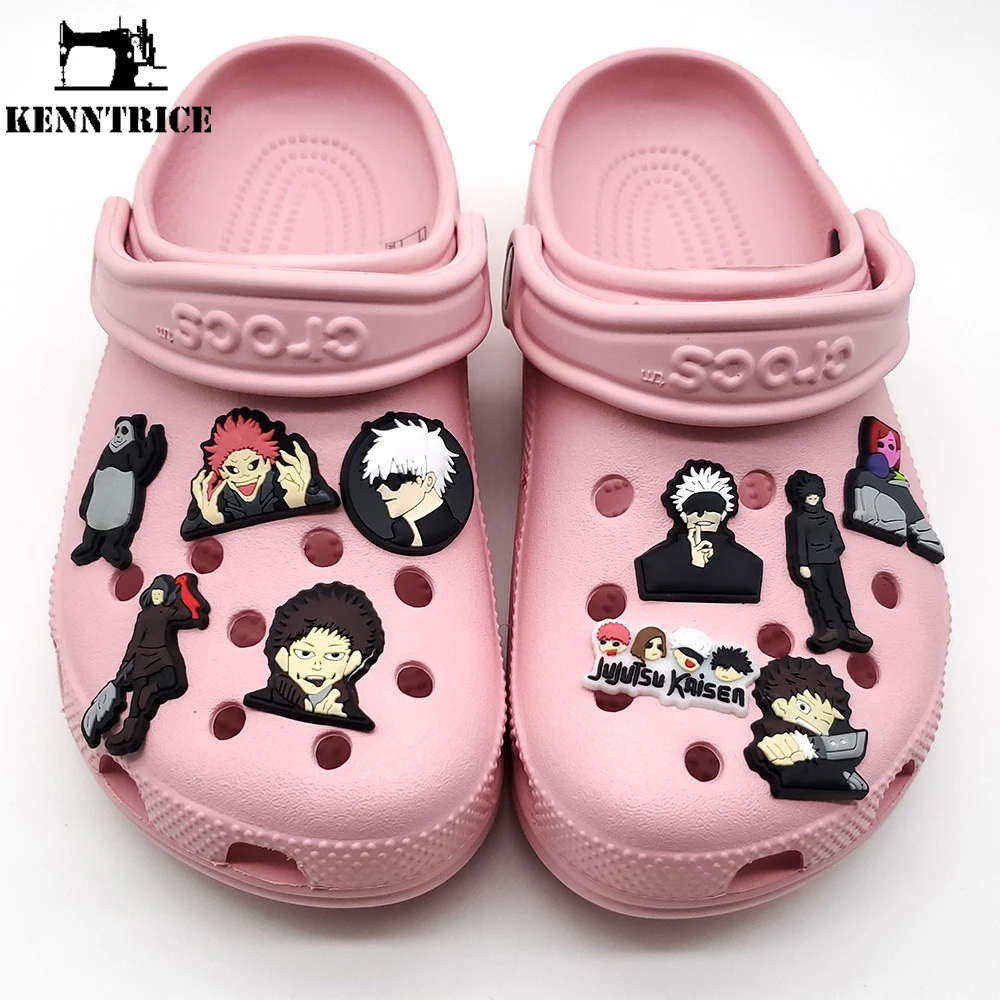 

Hot Anime Cartoon Series Silicone Charms For Shoe Ornament Wristband Pin Croc PVC Accessories Cute Garden Slipper Decoration 10p