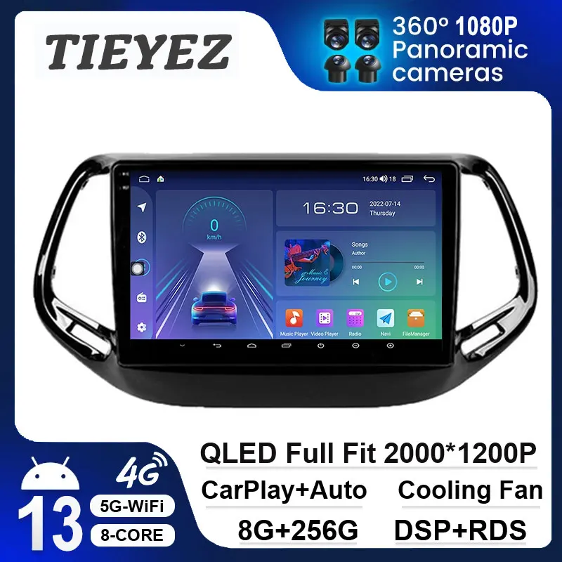 10.1" Car Radio Android 13 Auto For Jeep Compass 2017 - 2020 Multimedia Video Player GPS Navigation Carplay Stereo Audio System 10.1" Car Radio Android 13 Auto For Jeep Compass 2017 - 2020 Multimedia Video Player GPS Navigation Carplay Stereo Audio System
