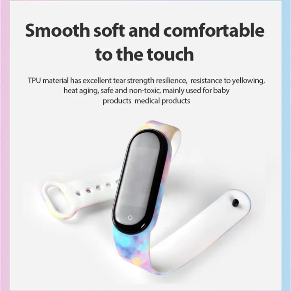 

Watch Strap Tpu Dream Series Fashion Strap Printed Watercolor 260mm Wrist Band For Xiaomi Mi Band 6/5