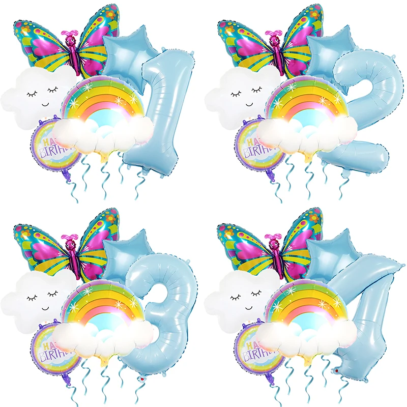 

Шары воздушные детские радужные в форме облака, 32 дюйма, 6 шт.