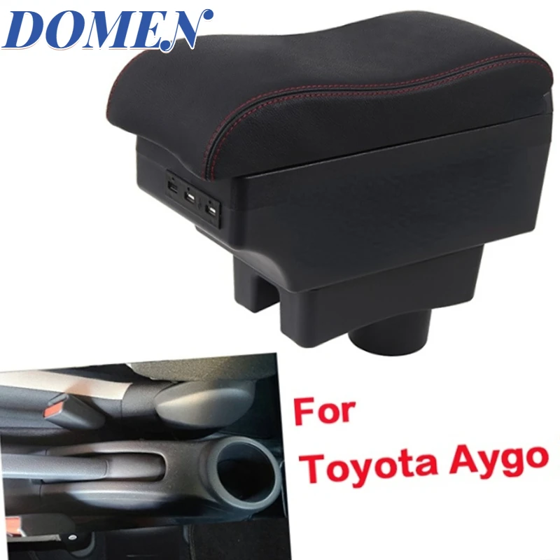 

For Toyota Aygo X armrest box For Toyota Aygo X car armrest box Internal modification USB charging Ashtray Car Accessories