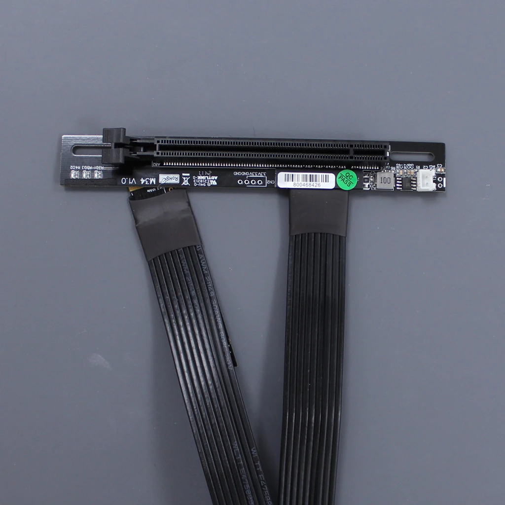 Кабель-удлинитель для адаптера M.2 NGFF NVMe Key M к PCI-E 4 0x16 PCIe4.0 x4 gen4 64G/bps Угловой 90 °