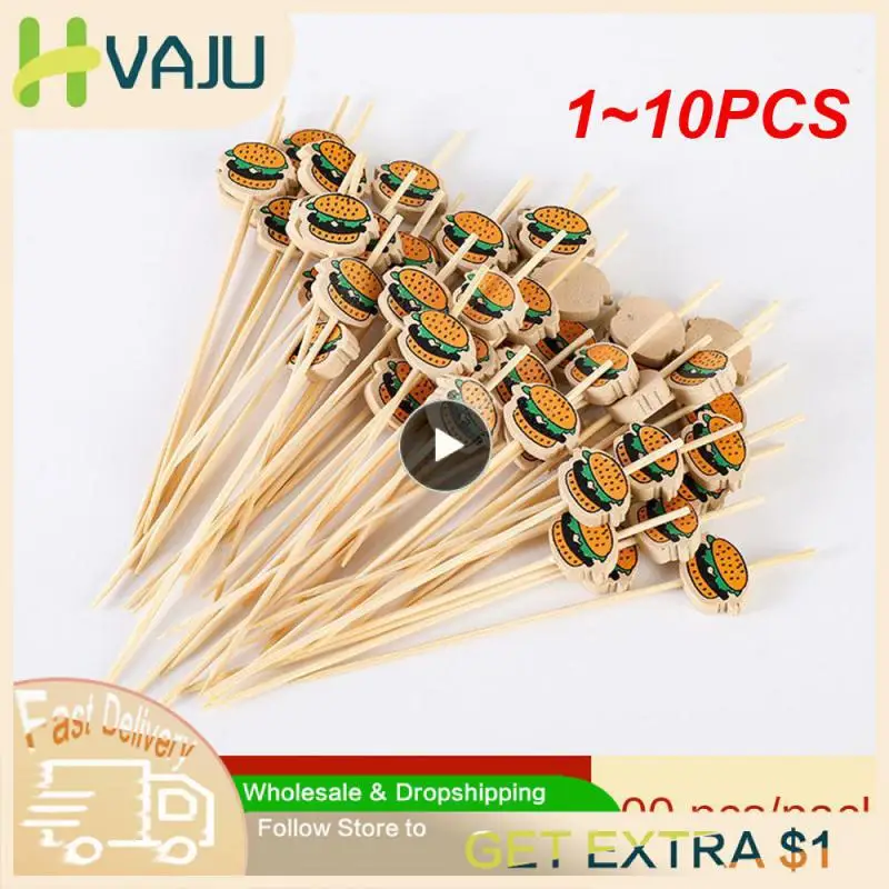 

1-10 шт., Бамбуковые Шпажки для еды