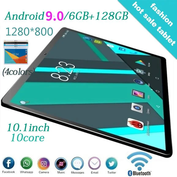 

2022 Aprendendo 6gb + 128gb планшет 4g Sim Duplo Android 9,0 планшет Wifi Gps 10,1 Polegada планшет Suporta Zoom, Suporta Netflix