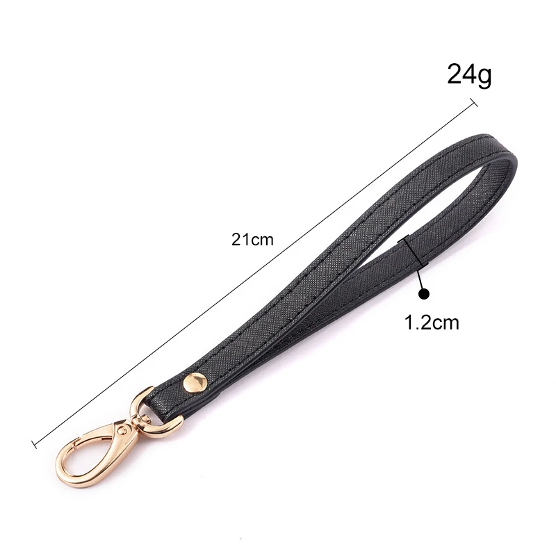 New Waterproof PU Leather Wallet Strap Belt Portable Replaceable Handbag Metal Bag Wrist Strap Straps Key Belt 21cm