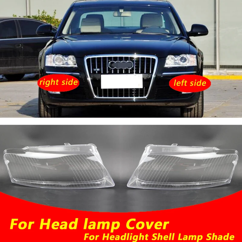 

Use For Audi A8 D3 2004-2009 Transparent Headlamp Cover Lamp Shade Front Headlight Shell Lampshade Lens shell