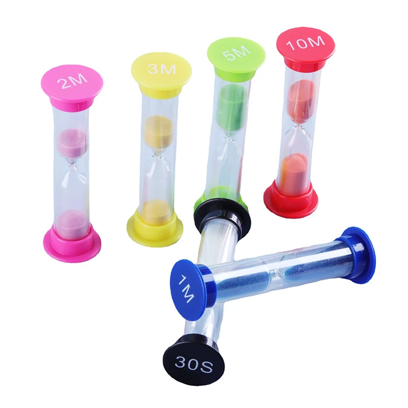 

6Pcs Sandglass Sand Timer Hourglass Minutes Clock Desktop Ornament Creative School Kids Gifts For Home Party Kitchen Decoration