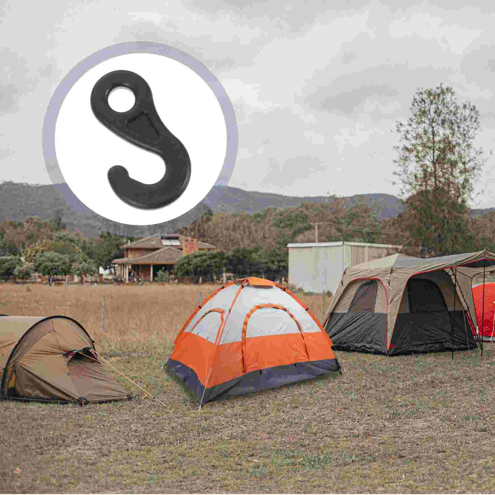 

10Pcs Camping Tent Rope Hooks Professional Outdoor Hooks Portable Tent Fixed Outdoor Hooks