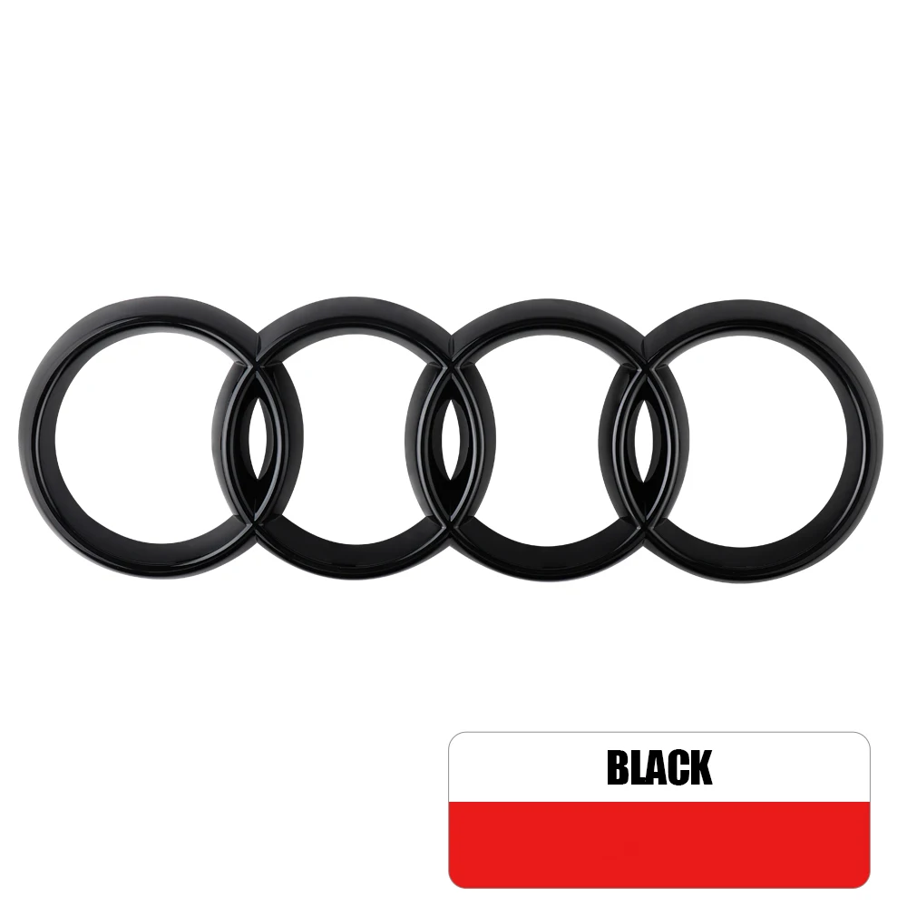 

Для Audi A3, A4, A4L, A5, A6, A6L, A7, A1, A8L, Q2L, Q5, Q7, Q3, RS, S5, 1 шт., 4 кольца с логотипом, передняя крышка капота, гриль, Задняя Крышка багажника, эмблема, наклейка