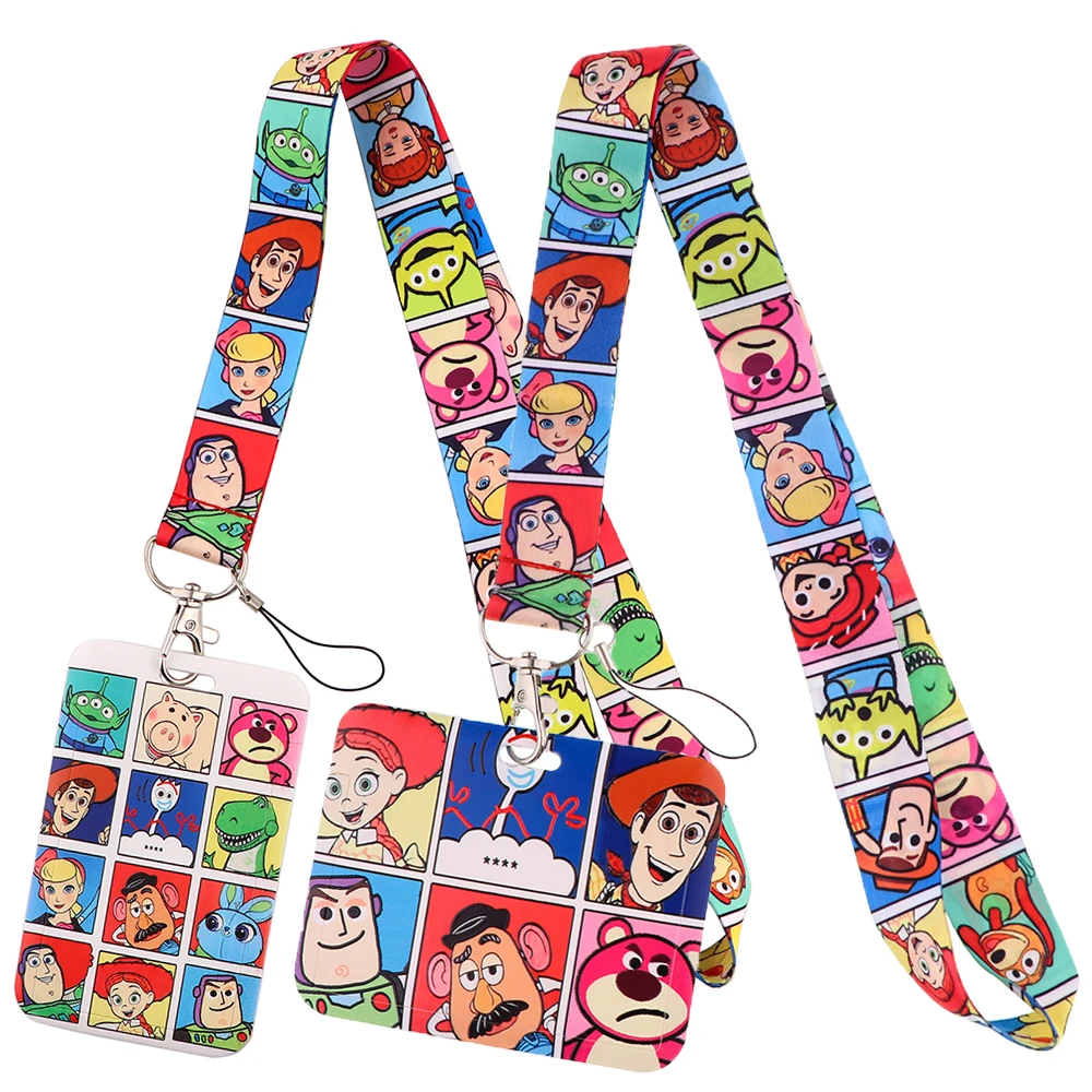 Горизонтальный держатель История игрушек значок шнурок для карт удостоверения