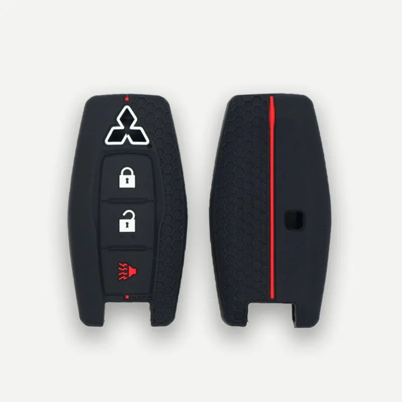 

Силиконовый защитный чехол для автомобильного ключа, внешний чехол Mitsubishi Outlander 2021, 2022, 2023, 2024, брелок с дистанционным управлением