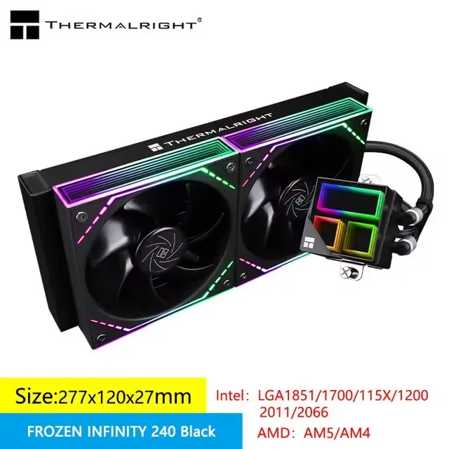 Жидкостный охладитель Thermalright FROZEN INFINITY 240 AIO ARGB синхронизация освещения зеркало