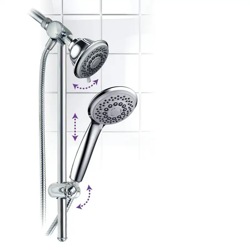 

3-Way Fixed/Handheld Shower Head Combo, Chrome Showerhead лейка для душа душ Ducha para baños Regadera de lluvia