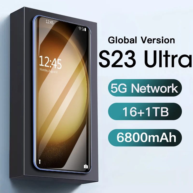 

Смартфон S23 Ultra, 6,8 дюйма, 4G, 6800 мАч