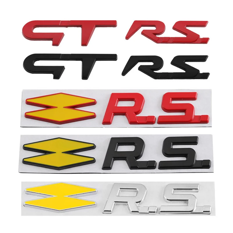 

Car Metal GT RS Sport Badge Emblem Decal Sticker For Renault Logan Clio Megane Kangoo 1 2 3 4 Captur Espace Twingo Duster Kadjar