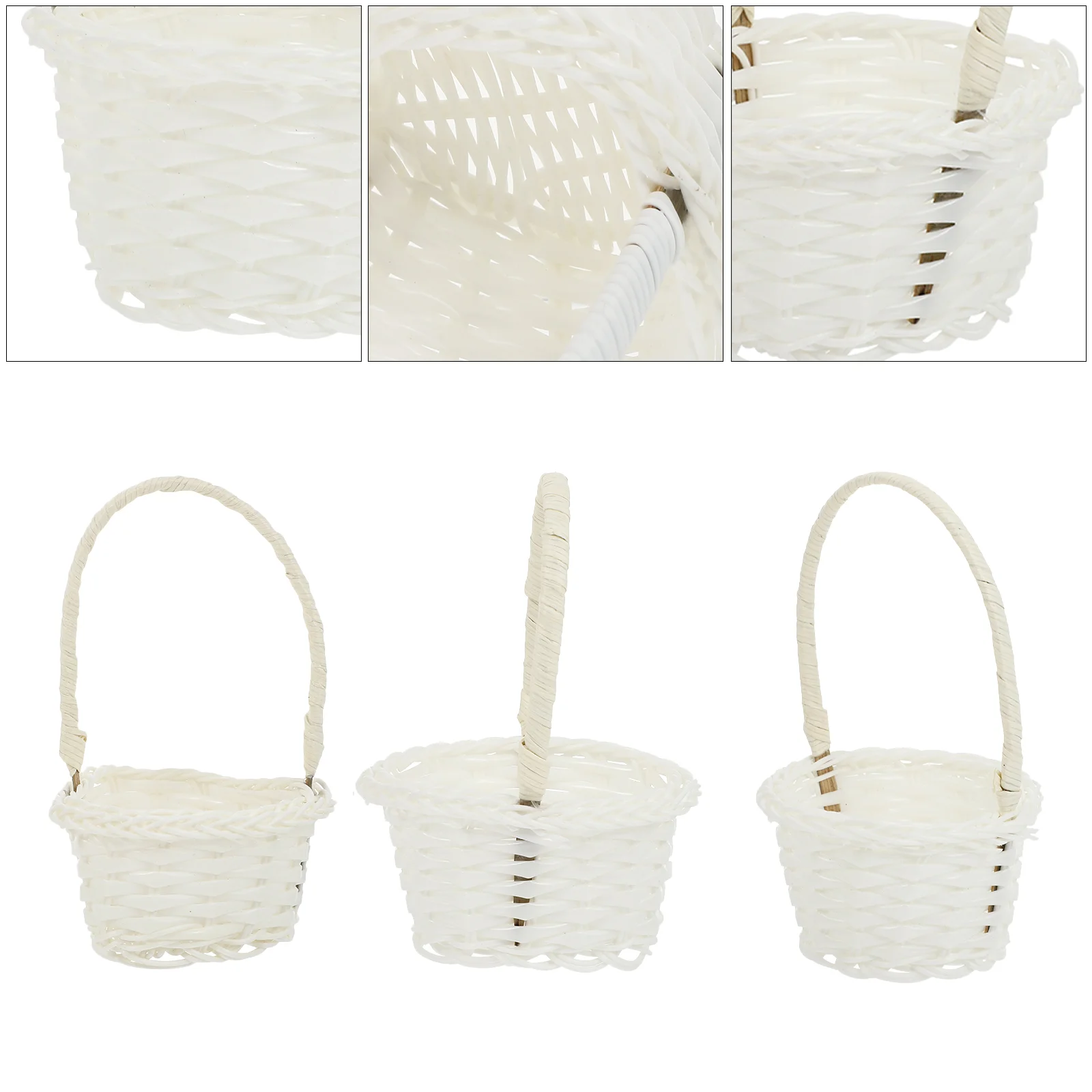 

Shelf Baskets Bamboo Bread Candy Kids Pot Mini Picnic Toy Storage Handmade Wicker Country Pretend Play