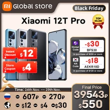 Global Version Xiaomi 12T Pro Smartphone 8/12GB+256GB Snapdragon 8+ Gen 1 200MP Camera 120Hz Display 120W Charge