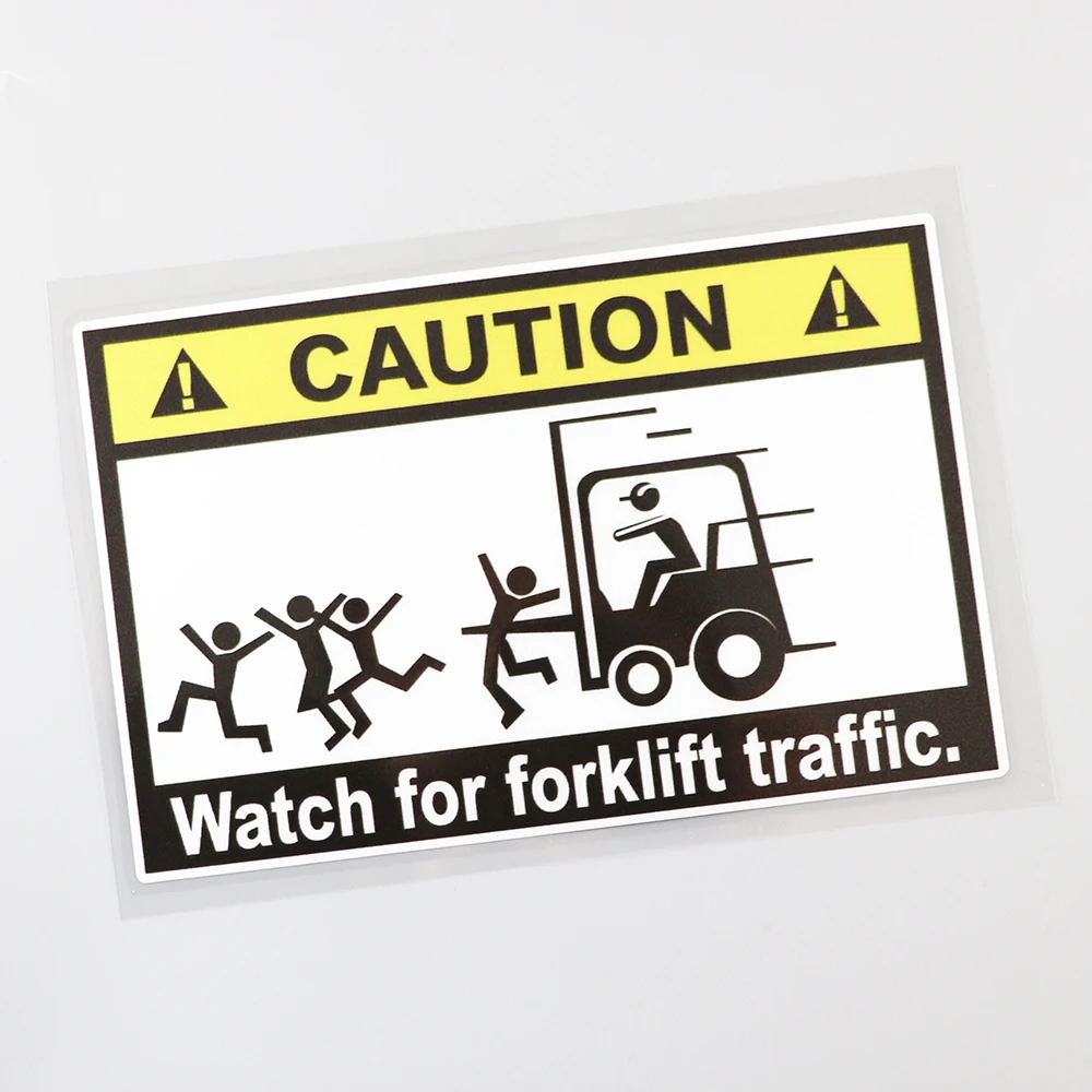 

Funny Decal Caution Fork Lift Truck Operating PVC Car Sticker 16.1CMx10.3CM